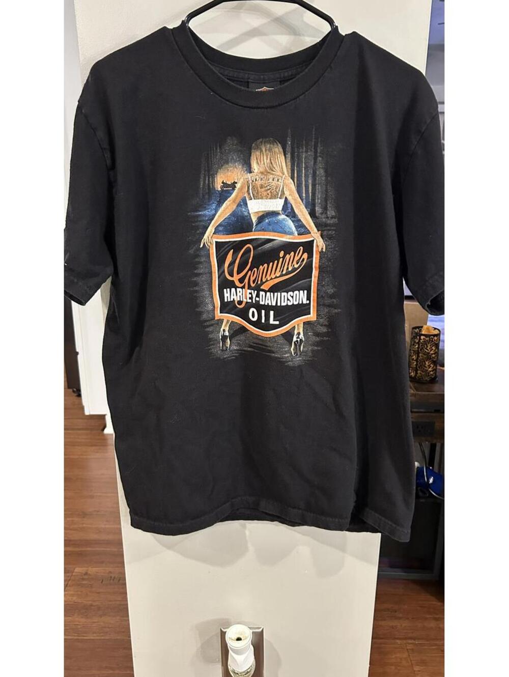 Harley-Davidson Genuine Oil Graphic Black T-Shirt Large